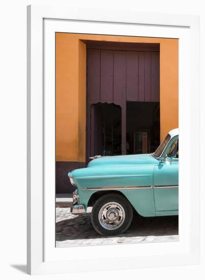 Cuba Fuerte Collection - Retro Turquoise Car II-Philippe Hugonnard-Framed Photographic Print