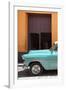 Cuba Fuerte Collection - Retro Turquoise Car II-Philippe Hugonnard-Framed Photographic Print