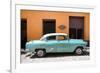 Cuba Fuerte Collection - Retro Turquoise Car-Philippe Hugonnard-Framed Photographic Print