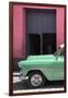 Cuba Fuerte Collection - Retro Vert Car II-Philippe Hugonnard-Framed Photographic Print