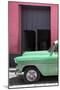 Cuba Fuerte Collection - Retro Vert Car II-Philippe Hugonnard-Mounted Photographic Print