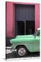 Cuba Fuerte Collection - Retro Vert Car II-Philippe Hugonnard-Stretched Canvas