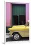 Cuba Fuerte Collection - Retro Yellow Car II-Philippe Hugonnard-Framed Photographic Print