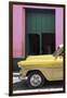 Cuba Fuerte Collection - Retro Yellow Car II-Philippe Hugonnard-Framed Photographic Print