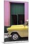 Cuba Fuerte Collection - Retro Yellow Car II-Philippe Hugonnard-Mounted Photographic Print