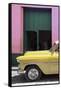 Cuba Fuerte Collection - Retro Yellow Car II-Philippe Hugonnard-Framed Stretched Canvas