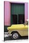 Cuba Fuerte Collection - Retro Yellow Car II-Philippe Hugonnard-Stretched Canvas