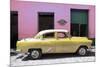 Cuba Fuerte Collection - Retro Yellow Car-Philippe Hugonnard-Mounted Photographic Print