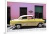 Cuba Fuerte Collection - Retro Yellow Car-Philippe Hugonnard-Framed Photographic Print