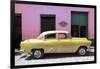 Cuba Fuerte Collection - Retro Yellow Car-Philippe Hugonnard-Framed Photographic Print