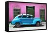 Cuba Fuerte Collection - Skyblue Vintage Car-Philippe Hugonnard-Framed Stretched Canvas