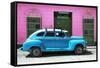 Cuba Fuerte Collection - Skyblue Vintage Car-Philippe Hugonnard-Framed Stretched Canvas