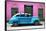Cuba Fuerte Collection - Skyblue Vintage Car-Philippe Hugonnard-Framed Stretched Canvas