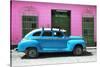 Cuba Fuerte Collection - Skyblue Vintage Car-Philippe Hugonnard-Stretched Canvas