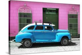 Cuba Fuerte Collection - Skyblue Vintage Car-Philippe Hugonnard-Stretched Canvas
