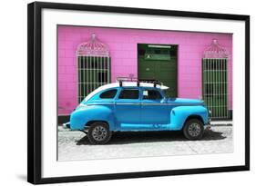 Cuba Fuerte Collection - Skyblue Vintage Car-Philippe Hugonnard-Framed Photographic Print