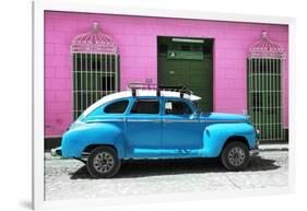 Cuba Fuerte Collection - Skyblue Vintage Car-Philippe Hugonnard-Framed Photographic Print