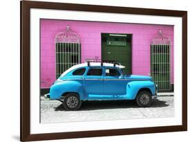 Cuba Fuerte Collection - Skyblue Vintage Car-Philippe Hugonnard-Framed Photographic Print