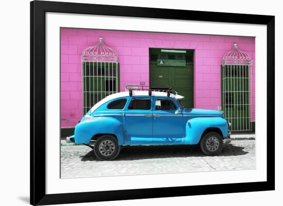 Cuba Fuerte Collection - Skyblue Vintage Car-Philippe Hugonnard-Framed Photographic Print