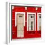 Cuba Fuerte Collection SQ - 355 Street Red Facade-Philippe Hugonnard-Framed Photographic Print