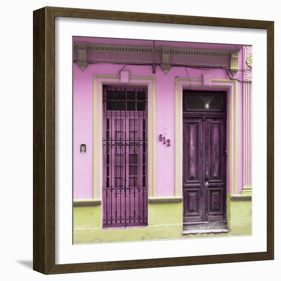 Cuba Fuerte Collection SQ - 612 Street Havana - Pink and Yellow-Philippe Hugonnard-Framed Photographic Print