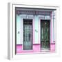 Cuba Fuerte Collection SQ - 612 Street Havana - Powder blue and Pink-Philippe Hugonnard-Framed Photographic Print