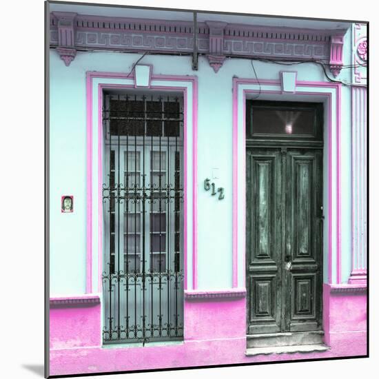 Cuba Fuerte Collection SQ - 612 Street Havana - Powder blue and Pink-Philippe Hugonnard-Mounted Photographic Print