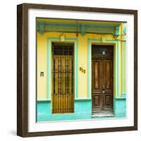 Cuba Fuerte Collection SQ - 612 Street Havana - Yellow and Green-Philippe Hugonnard-Framed Photographic Print
