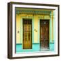 Cuba Fuerte Collection SQ - 612 Street Havana - Yellow and Green-Philippe Hugonnard-Framed Photographic Print