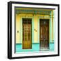 Cuba Fuerte Collection SQ - 612 Street Havana - Yellow and Green-Philippe Hugonnard-Framed Photographic Print