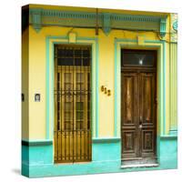 Cuba Fuerte Collection SQ - 612 Street Havana - Yellow and Green-Philippe Hugonnard-Stretched Canvas