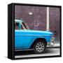 Cuba Fuerte Collection SQ - 615 Street and Blue Car-Philippe Hugonnard-Framed Stretched Canvas