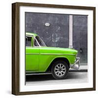 Cuba Fuerte Collection SQ - 615 Street and Green Car-Philippe Hugonnard-Framed Photographic Print