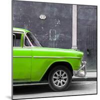 Cuba Fuerte Collection SQ - 615 Street and Green Car-Philippe Hugonnard-Mounted Photographic Print