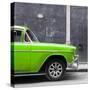 Cuba Fuerte Collection SQ - 615 Street and Green Car-Philippe Hugonnard-Stretched Canvas