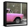 Cuba Fuerte Collection SQ - 615 Street and Pink Car-Philippe Hugonnard-Framed Stretched Canvas