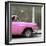 Cuba Fuerte Collection SQ - 615 Street and Pink Car-Philippe Hugonnard-Framed Photographic Print