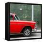 Cuba Fuerte Collection SQ - 615 Street and Red Car-Philippe Hugonnard-Framed Stretched Canvas