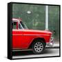 Cuba Fuerte Collection SQ - 615 Street and Red Car-Philippe Hugonnard-Framed Stretched Canvas