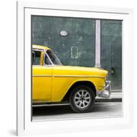 Cuba Fuerte Collection SQ - 615 Street and Yellow Car-Philippe Hugonnard-Framed Photographic Print