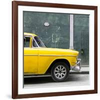 Cuba Fuerte Collection SQ - 615 Street and Yellow Car-Philippe Hugonnard-Framed Photographic Print