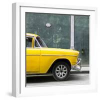 Cuba Fuerte Collection SQ - 615 Street and Yellow Car-Philippe Hugonnard-Framed Photographic Print