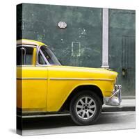 Cuba Fuerte Collection SQ - 615 Street and Yellow Car-Philippe Hugonnard-Stretched Canvas