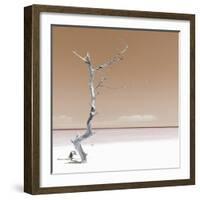 Cuba Fuerte Collection SQ - Alone on the White Sandy Beach - Pastel Orange-Philippe Hugonnard-Framed Photographic Print