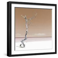 Cuba Fuerte Collection SQ - Alone on the White Sandy Beach - Pastel Orange-Philippe Hugonnard-Framed Photographic Print