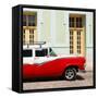 Cuba Fuerte Collection SQ - American Classic Car Red & White-Philippe Hugonnard-Framed Stretched Canvas