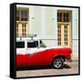 Cuba Fuerte Collection SQ - American Classic Car Red & White-Philippe Hugonnard-Framed Stretched Canvas