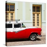Cuba Fuerte Collection SQ - American Classic Car Red & White-Philippe Hugonnard-Stretched Canvas