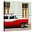 Cuba Fuerte Collection SQ - American Classic Car Red & White-Philippe Hugonnard-Stretched Canvas