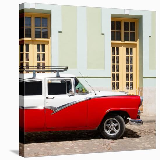 Cuba Fuerte Collection SQ - American Classic Car Red & White-Philippe Hugonnard-Stretched Canvas